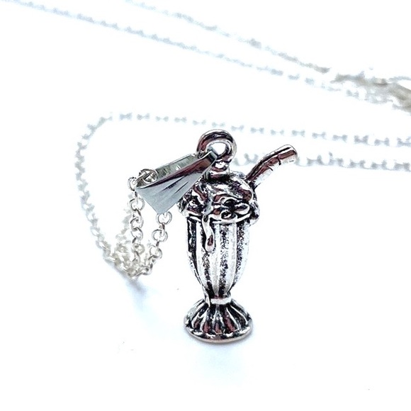Milkshake Necklace Ice Cream Parlor Diner May Be Personalized - Picture 5 of 10